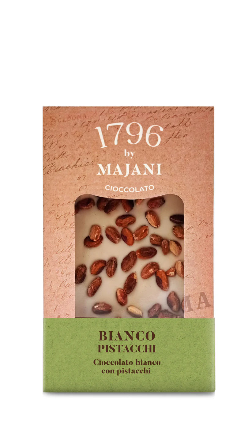 "Le Golose" 1796 White Chocolate Bar with Pistachios by Majani