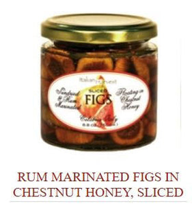 Sliced Figs Marinated in Rum Floating in Chestnut Honey