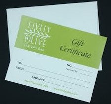 Lively Olive Tasting Bar Gift Card